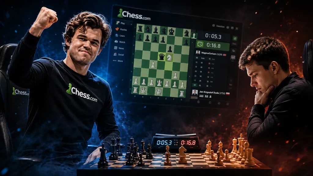 Carlsen Roars Back to Win Chess.com Open After Duda’s Birthday Blitz