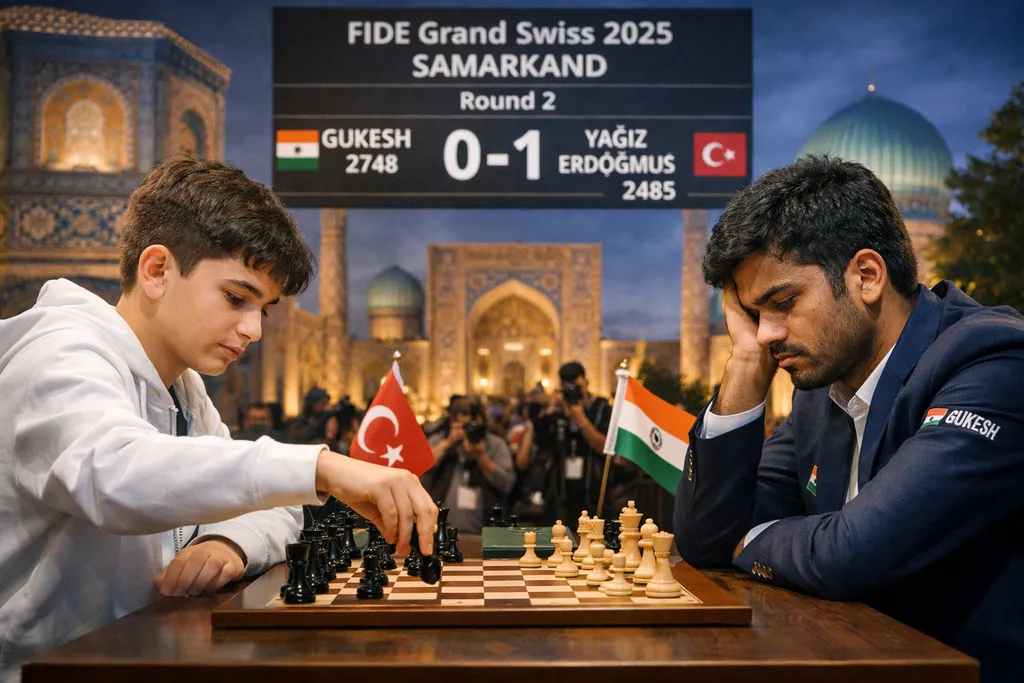 Gukesh Stunned by 14-Year-Old Yağız Kaan Erdoğmuş at the 2025 FIDE Grand Swiss